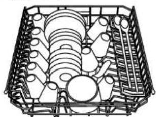 INDESIT IDL 550 - Loading examples for the upper rack - 2