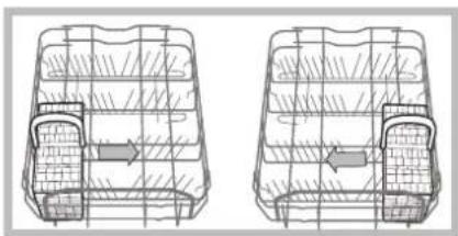 INDESIT DSG 573 S - Esempi di posizionamento dei cestini posate - 1