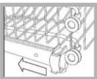 INDESIT DSG 573 S - Adjusting the height of the upper rack - 2