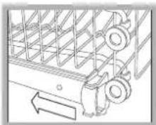 INDESIT DIF 36 G - The height of the upper rack should ideally be adjusted WHEN THE RACK IS EMPTY. - 2