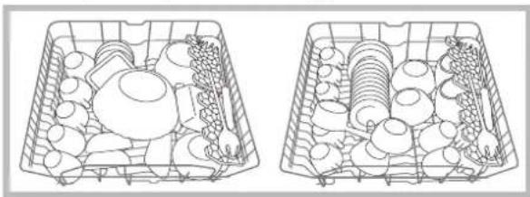 INDESIT DIF 36 G - The height of the upper rack should ideally be adjusted WHEN THE RACK IS EMPTY. - 4