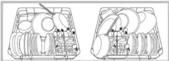 INDESIT DIF 36 G - The height of the upper rack should ideally be adjusted WHEN THE RACK IS EMPTY. - 5