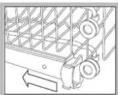 INDESIT DIF 36 G - Régler la hauteur du panier supérieur - 1