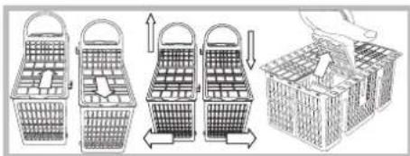 INDESIT DFP 273 NX - Cutlery basket - 1