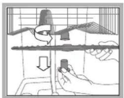 INDESIT DFP 273 NX - Cleaning the sprayer arms - 1