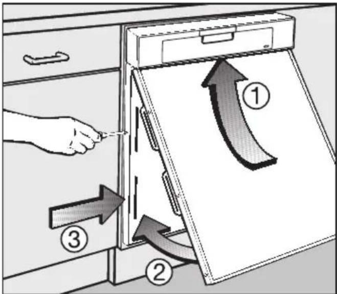 MIELE GDU 60651 - 2.Fitting the front panel - 1