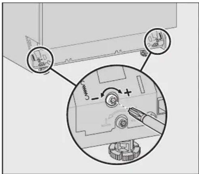 MIELE GDU 60601 - Adjusting the door springs - 1