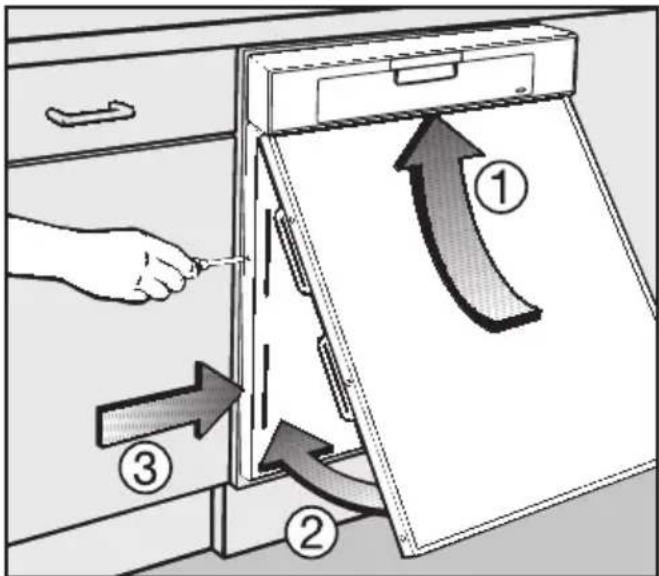 MIELE GDU 45601 - 2.Asenna etuseinä - 1
