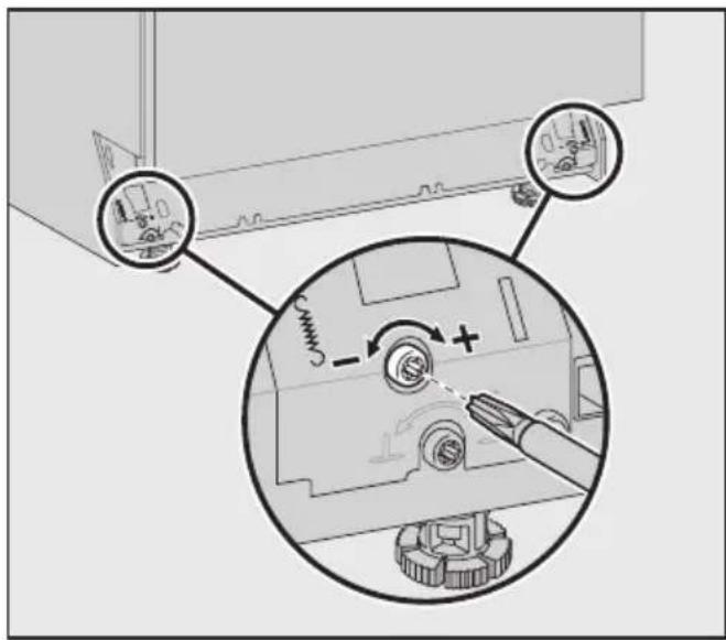 MIELE GDU 45601 - 6.Régler les ressorts de la porte - 1