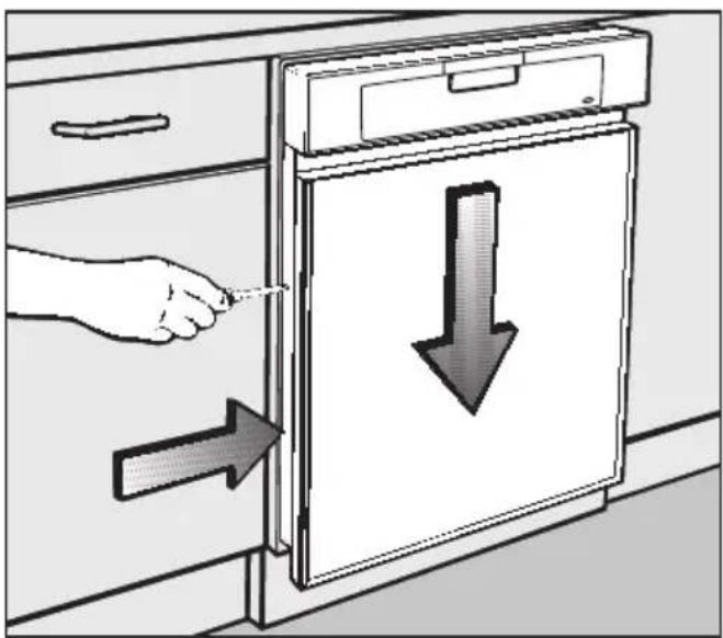 MIELE GDU 45601 - Replacing the front panel - 1