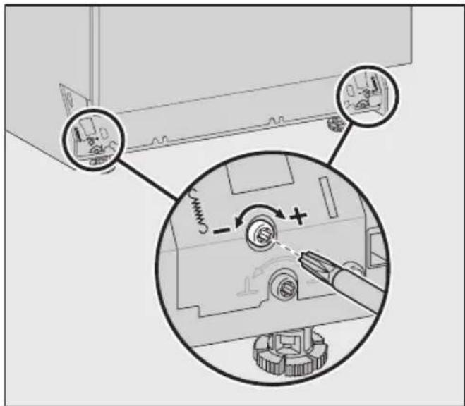 MIELE GDU 45601 - 6.Säädä luukun jousitus - 1