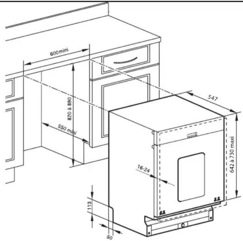 FAGOR LVF 77 IT - • EINBAUMAßE - 1