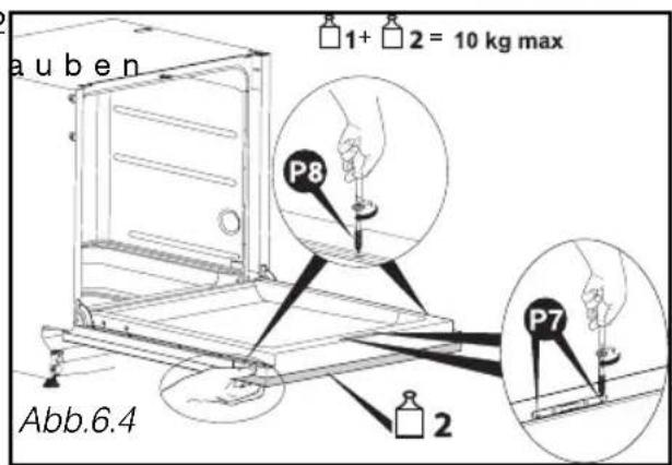 auben 1+ 2 = 10 kg max P8 P7 2 Abb.6.4