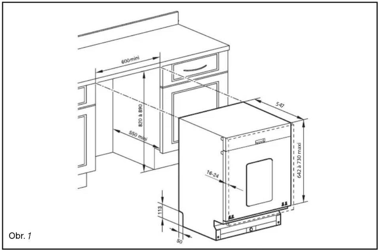 FAGOR LVF 77 IT - • ROZMĚRY VESTAVBY - 1
