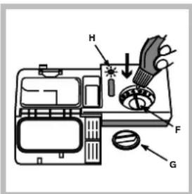 SCHOLTES LVX 1246 AN WH - Loading the rinse aid - 1