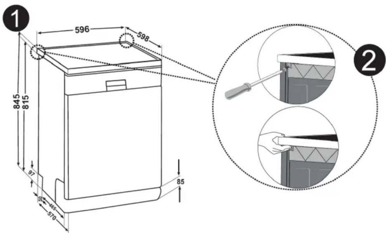 Everglades EVBI 510 - Fitting the machine undercounter - 1