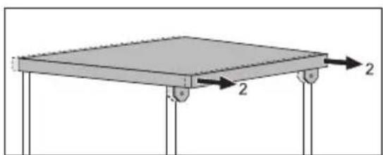 AEG-ELECTROLUX Favorit 45002 - Procédez de la manière suivante pour enlever le plan de travail de l'appareil : - 2