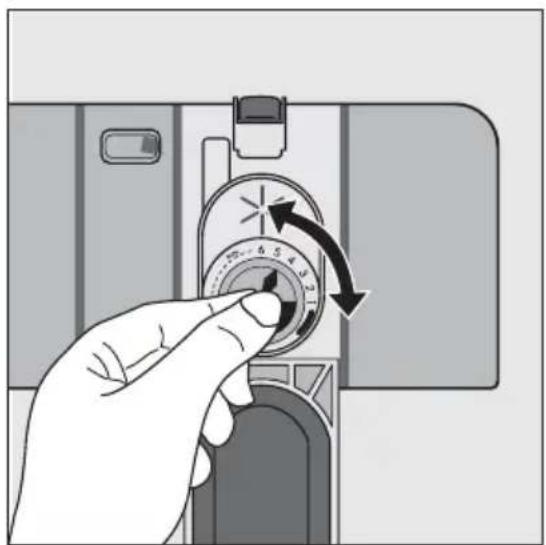 AEG-ELECTROLUX Favorit 44410 VI - Adjusting the dosage of rinse aid - 2