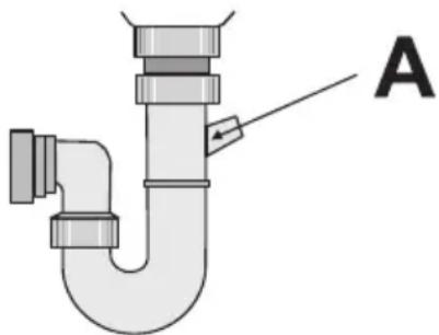 AEG-ELECTROLUX Favorit 88421 IM - Raccordement du tuyau de vidange - 3