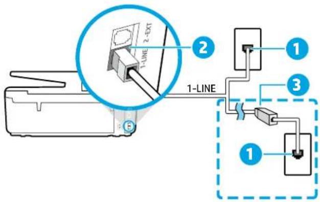 HP Officejet 6800 - Usar apenas a linha telefônica de fax - 1