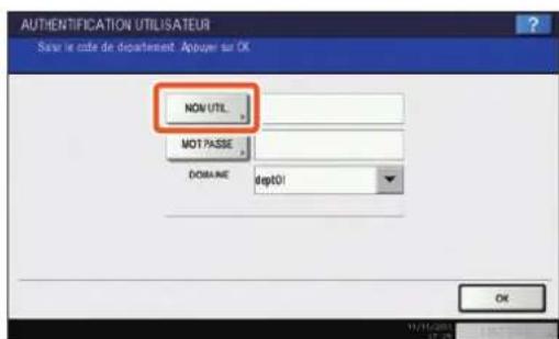 TOSHIBA EStudio 456SE - Appuyez sur la touche [NOM UTIL.]. - 1