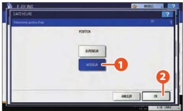 TOSHIBA EStudio 456SE - Impression de la date et de l'heure en bas des documents e-Filing - 5