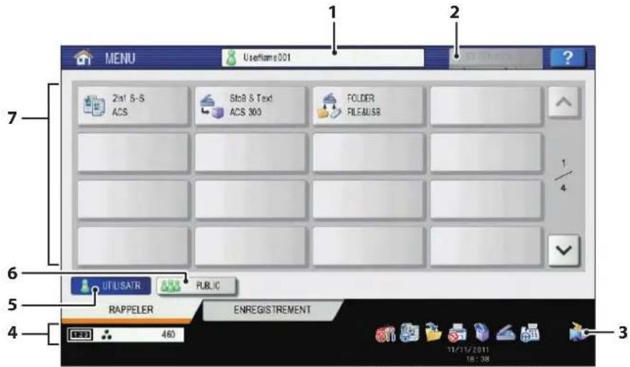 TOSHIBA EStudio 456SE - Utilisation élémentaire de la touche [MENU] - 1