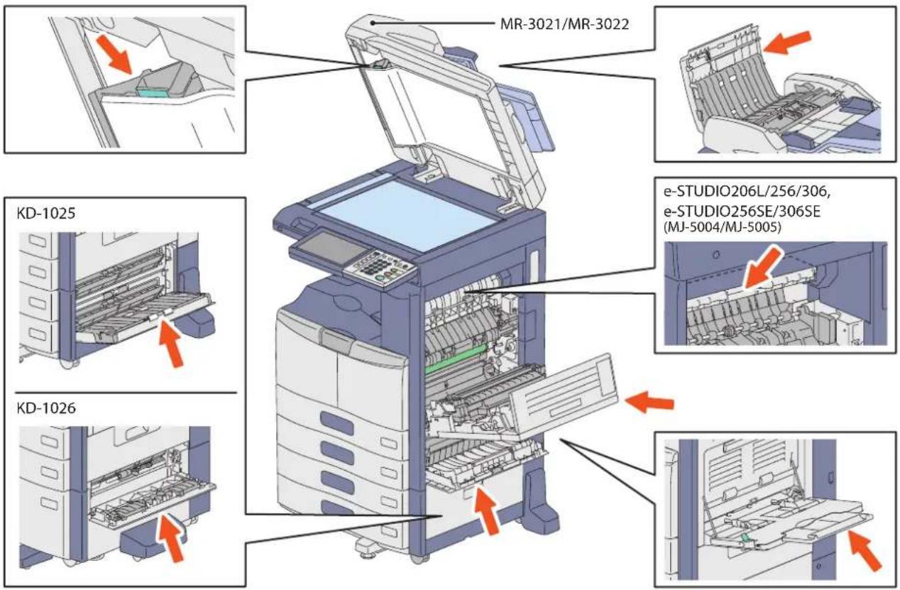 TOSHIBA EStudio 456SE - Couvercles du système et options - 1