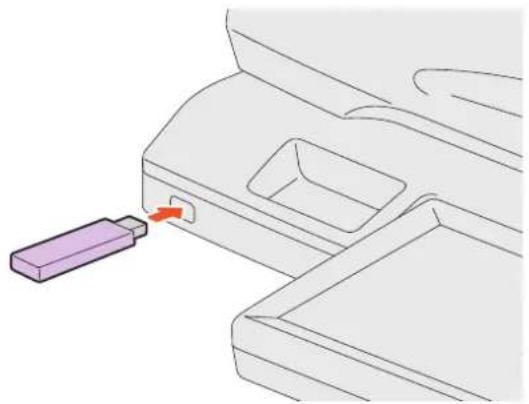 TOSHIBA EStudio 456SE - Connectez le périphérique USB au port USB. - 1