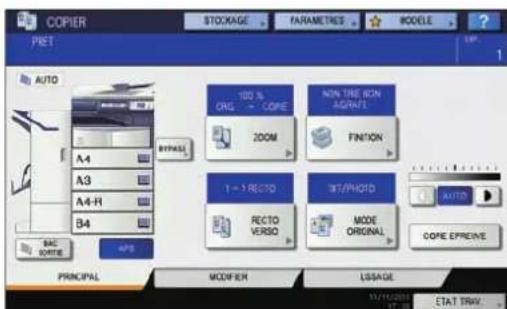 TOSHIBA EStudio 456SE - Le système est prêt à effectuer des copies ou autres fonctions. - 1