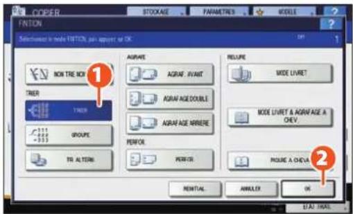 TOSHIBA EStudio 456SE - Appuyez sur [TRI] puis sur 2 [OK]. - 1