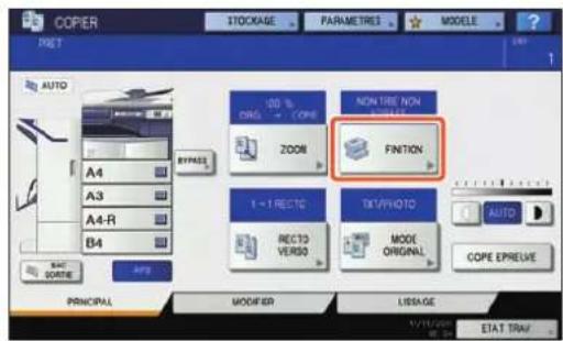 TOSHIBA EStudio 456SE - Appuyez sur [FINITION]. - 1