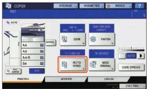 TOSHIBA EStudio 356SE - Configuration de la copier recto verso - 1