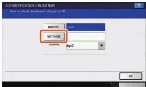 TOSHIBA EStudio 356SE - Appuyez sur [MOT DE PASSE]. - 1