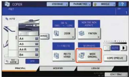 TOSHIBA EStudio 356SE - Configuration du mode original - 1