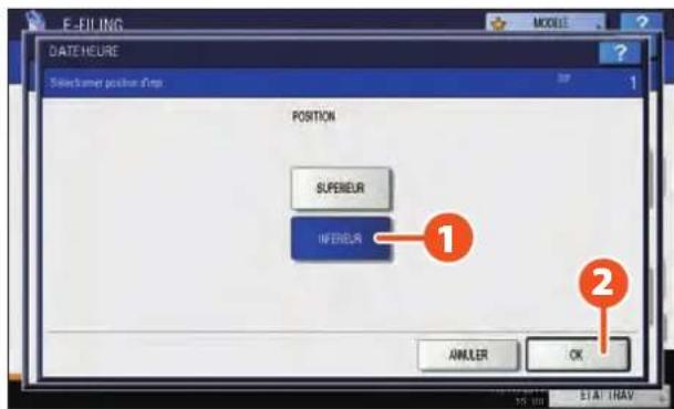 TOSHIBA EStudio 356SE - Impression de la date et de l'heure en bas des documents e-Filing - 5