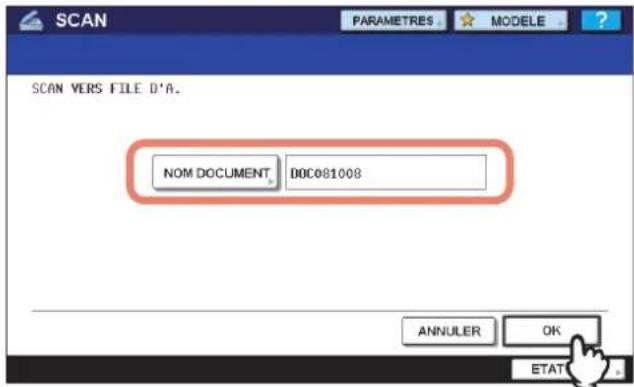 TOSHIBA EStudio 4520c - Paramétrez l'élement ci-dessous comme il convient et appuyez sur [OK]. - 1