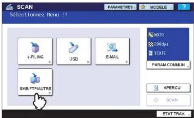 TOSHIBA EStudio 4520c - Appuyez sur [SMB/FTP/AUTRE]. - 1