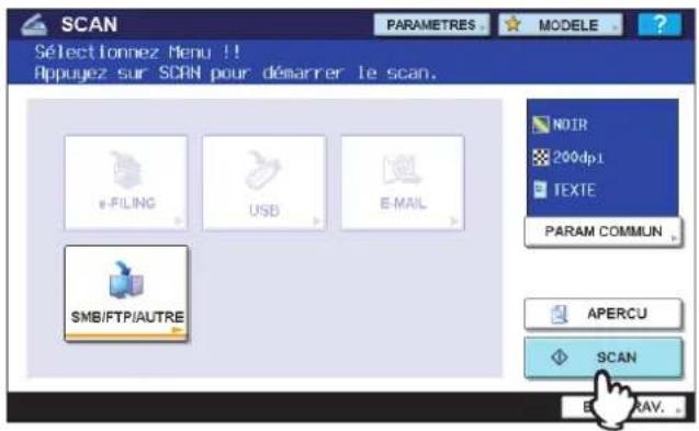 TOSHIBA EStudio 4520c - Appuyez sur [SCAN]. - 1