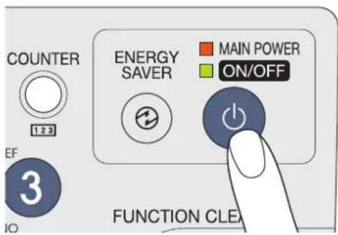 COUNTER 123 ENERGY SAVER MAIN POWER ON/OFF 3 FUNCTION CLE