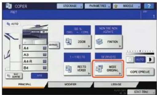 COPIER STOCKAGE PARAMETRES MODELE RESET AUTO A4 A3 A4-R B4 SINCE 300 % DRESS - CODE ZOOM NON TIRE NON AGNATE FINITION 1-1 RECTO RECTO VERSO EX/PHOTO MODE ORIGINAL AUTO CODE EPRELVE PRINCIPAL MODIFIER LISAGE 2/15/2011 STAT TRAV
