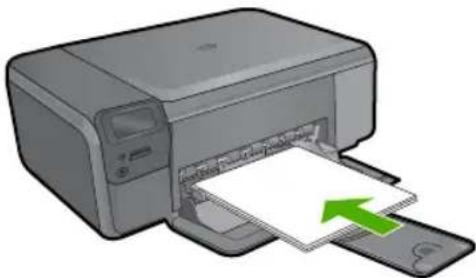 HP Photosmart C4683 - So legen Sie großformatiges Papier ein: - 3
