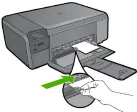 HP Photosmart C4683 - Chargement de papier photo petit format dans le bac d'alimentation - 3