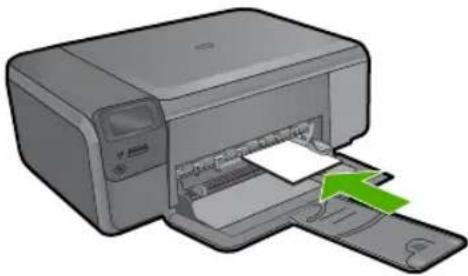HP Photosmart C4683 - Fotopapier met een klein formaat in de papierlade plaatsen - 2