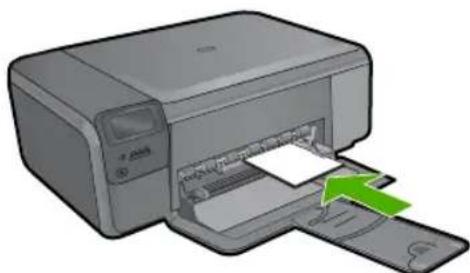HP Photosmart C4683 - So legen Sie kleinformatiges Fotopapier in das Papierfach ein: - 2