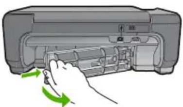 HP Photosmart C4640 - So beseitigen Sie Papierstaus durch die hintere Klappe: - 1