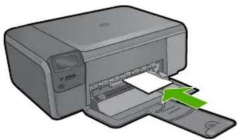 HP Photosmart C4635 - Fotopapier met een Klein formaat in de papierlade plaatsen - 2