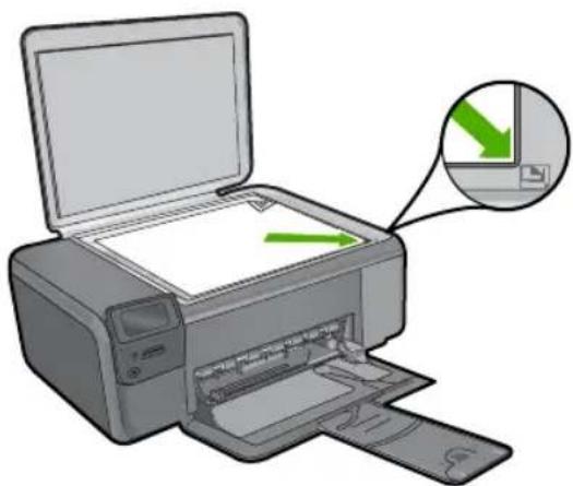 HP Photosmart C4635 - Een origineel op de glasplaat leggen - 2