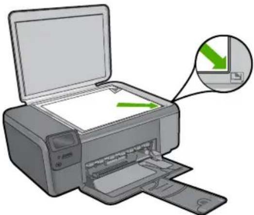 HP Photosmart C4635 - Pour charger un original sur la vitre - 2