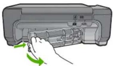 HP Photosmart C4635 - So beseitigen Sie Papierstaus durch die hintere Klappe: - 1